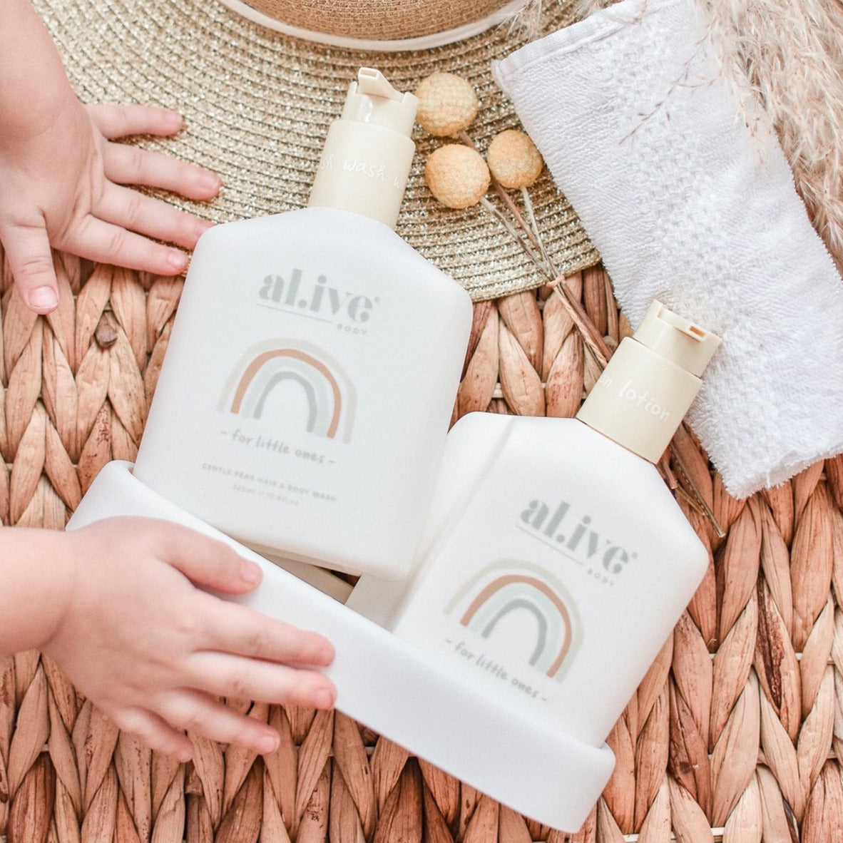 BABY HAIR & BODY WASH & LOTION + TRAY | GENTLE PEAR - Maree Ann Co