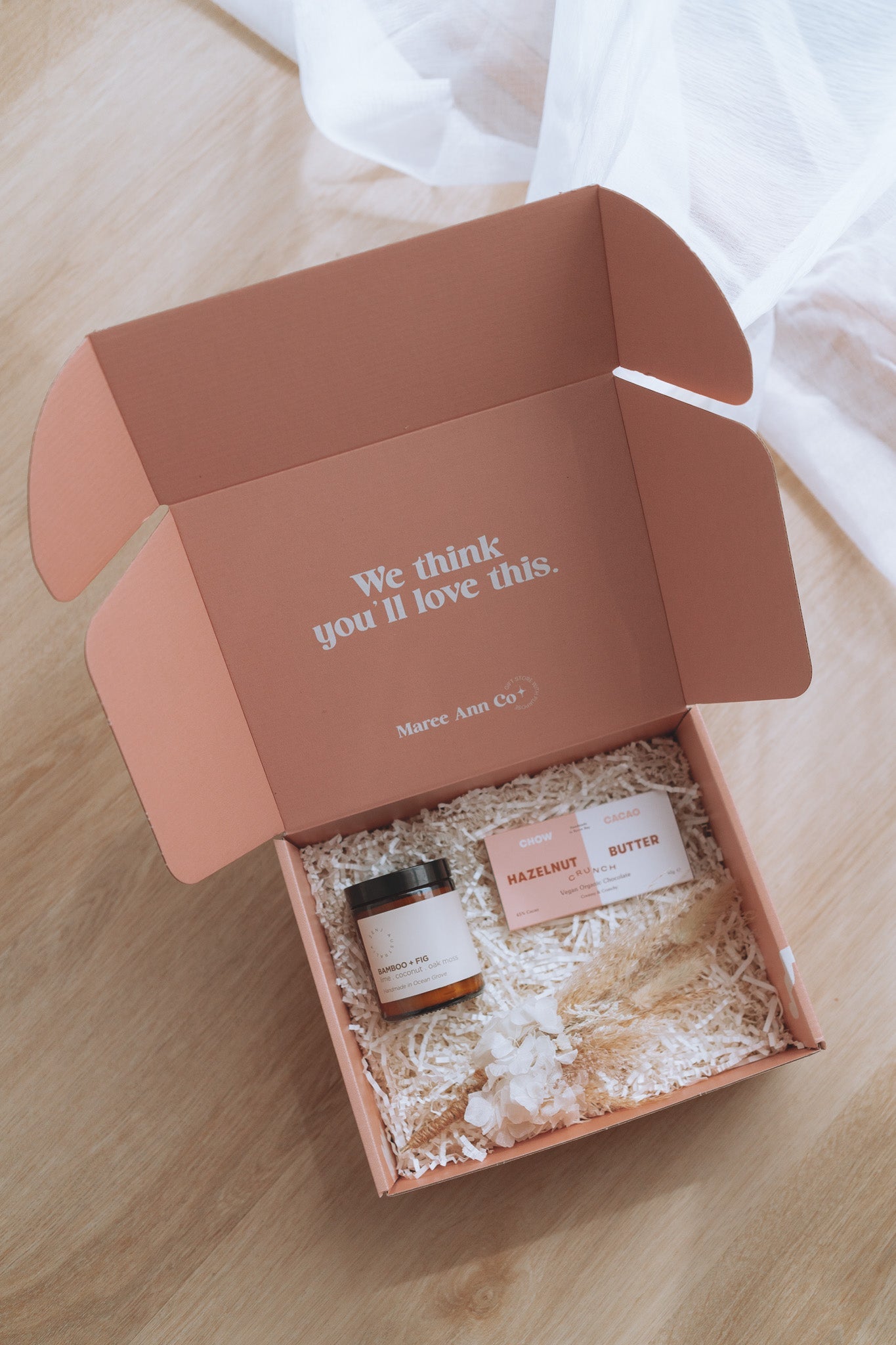 Candle, Chocolate & Bloom | Gift Box - Maree Ann Co