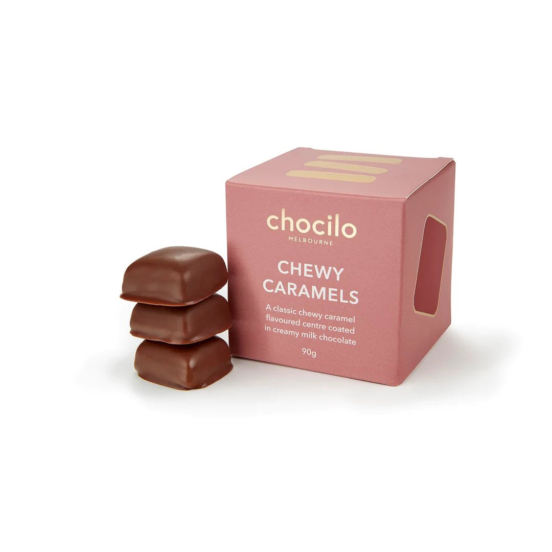 Chewy Caramels in Milk Chocolate Gift Cube - Maree Ann Co