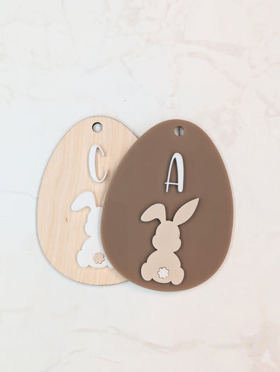 Easter Egg Basket Tag with Initial - Maree Ann Co