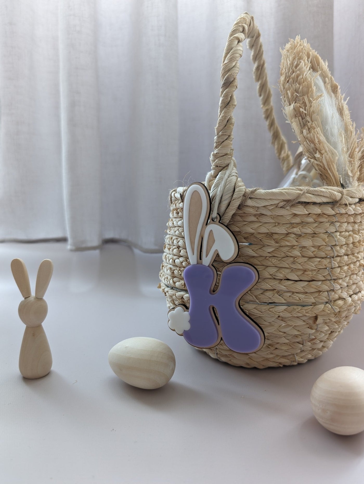 Initial Easter Egg Basket Tag - Maree Ann Co