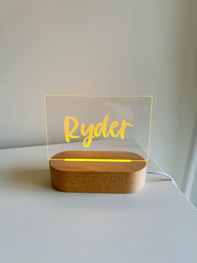 Personalised LED Night Light | Rectangle - Maree Ann Co