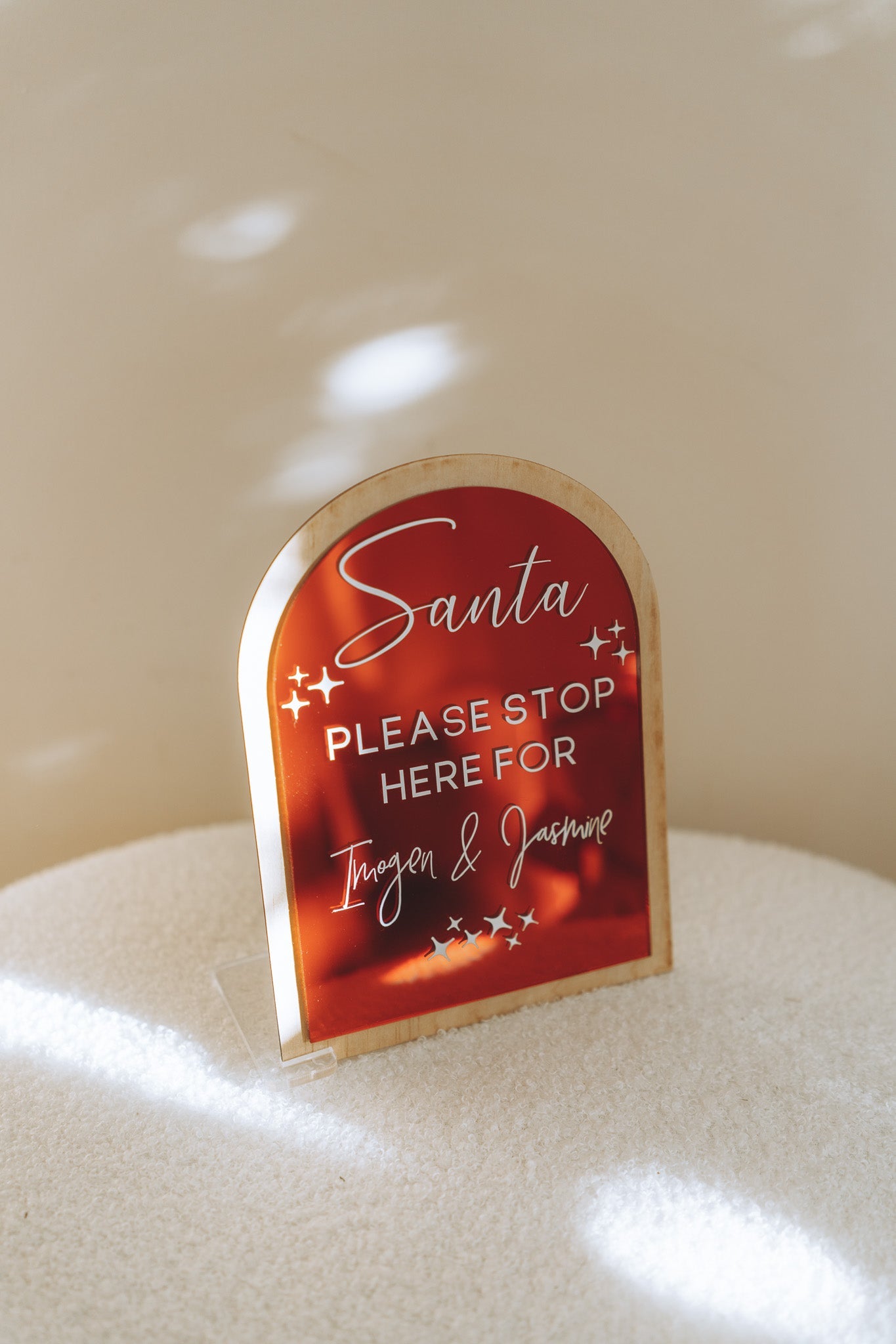 Personalised Santa Stop Here | Arch Plaque - Maree Ann Co