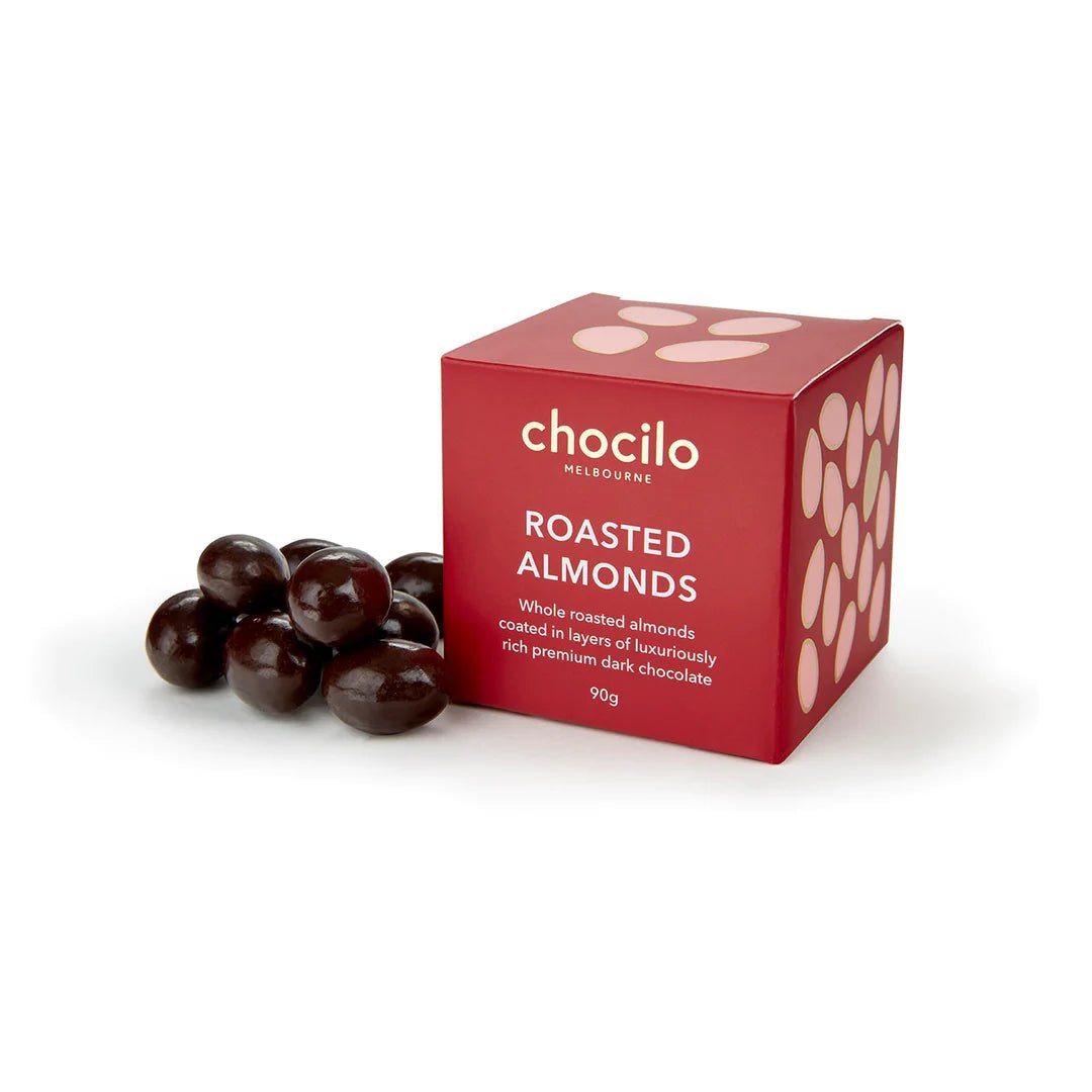 Roasted Almonds in Dark Chocolate Gift Cube - Maree Ann Co